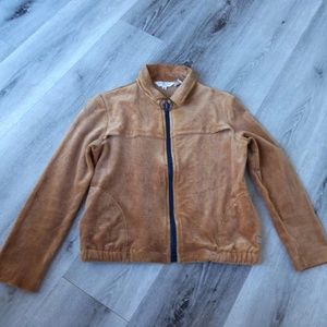 Geoffrey Beene Velour Jacket 1980s Small Zip Up American Designer Jacket